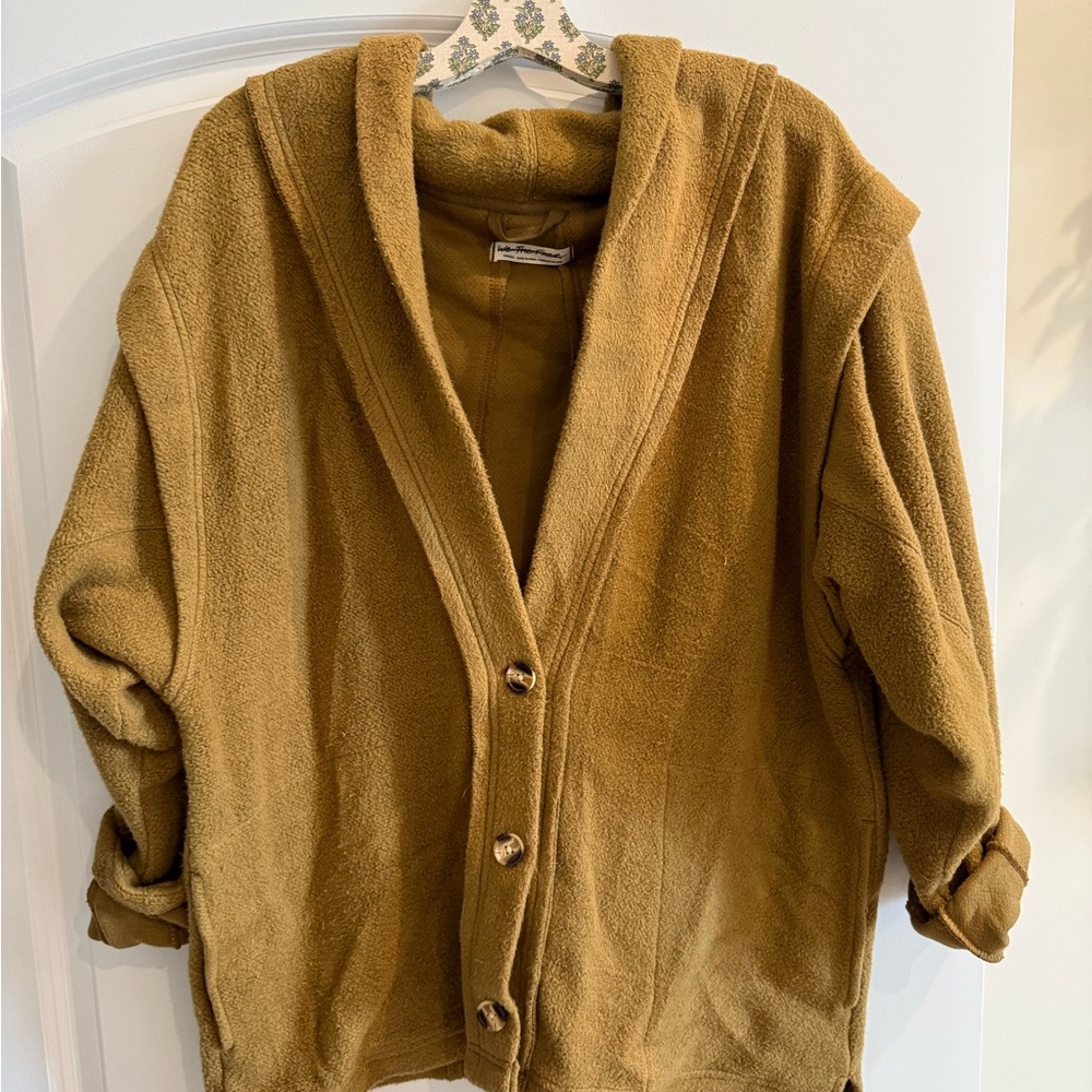 We The Free Brown Oversized Cardigan